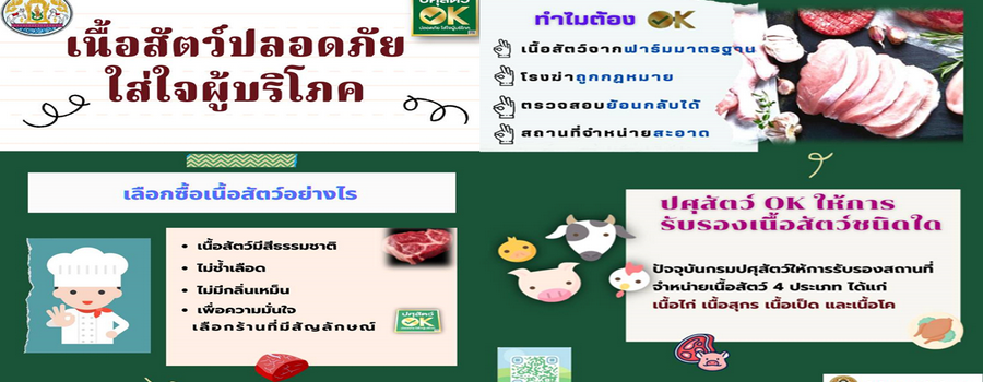 เนื้อสัตว์ปลอดภัยใส่ใจบริโภค